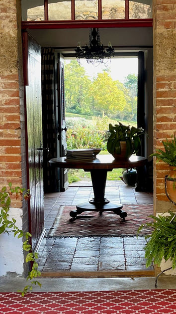 Courtyard looking back to the front door