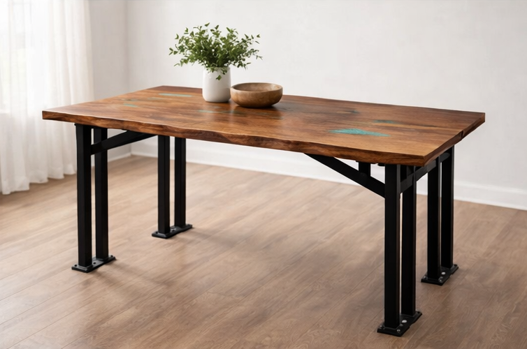 Thumbnail: Live Edge Mesquite Table | Handmade Wood Dining Table | Rustic Modern Desk 