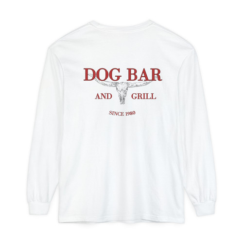 Longhorn Skull Comfort Colors Long Sleeve | Dog Bar and Grill
