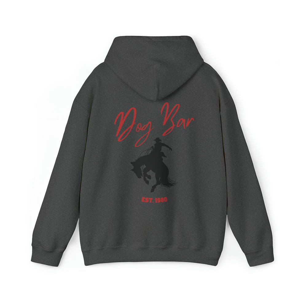 Thumbnail: Riding Cowboy Dog Bar Hoodie