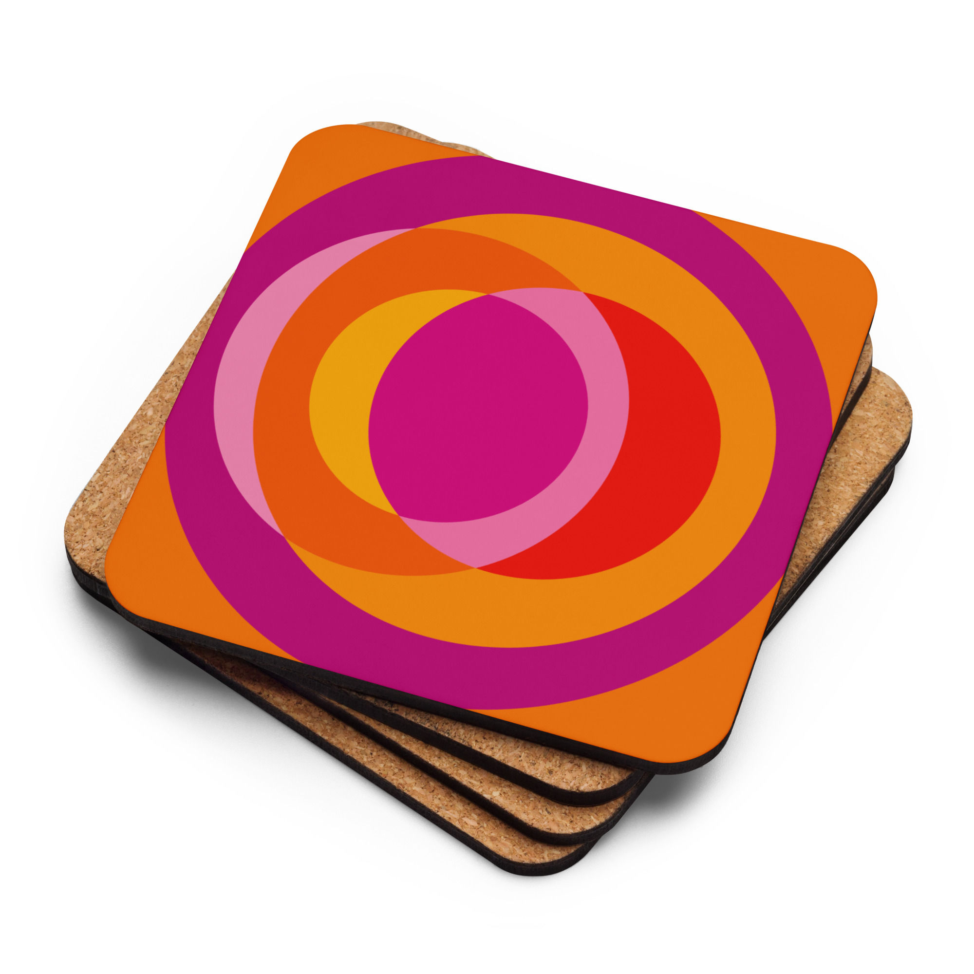 Sottobicchiere | Arancio & Fucsia