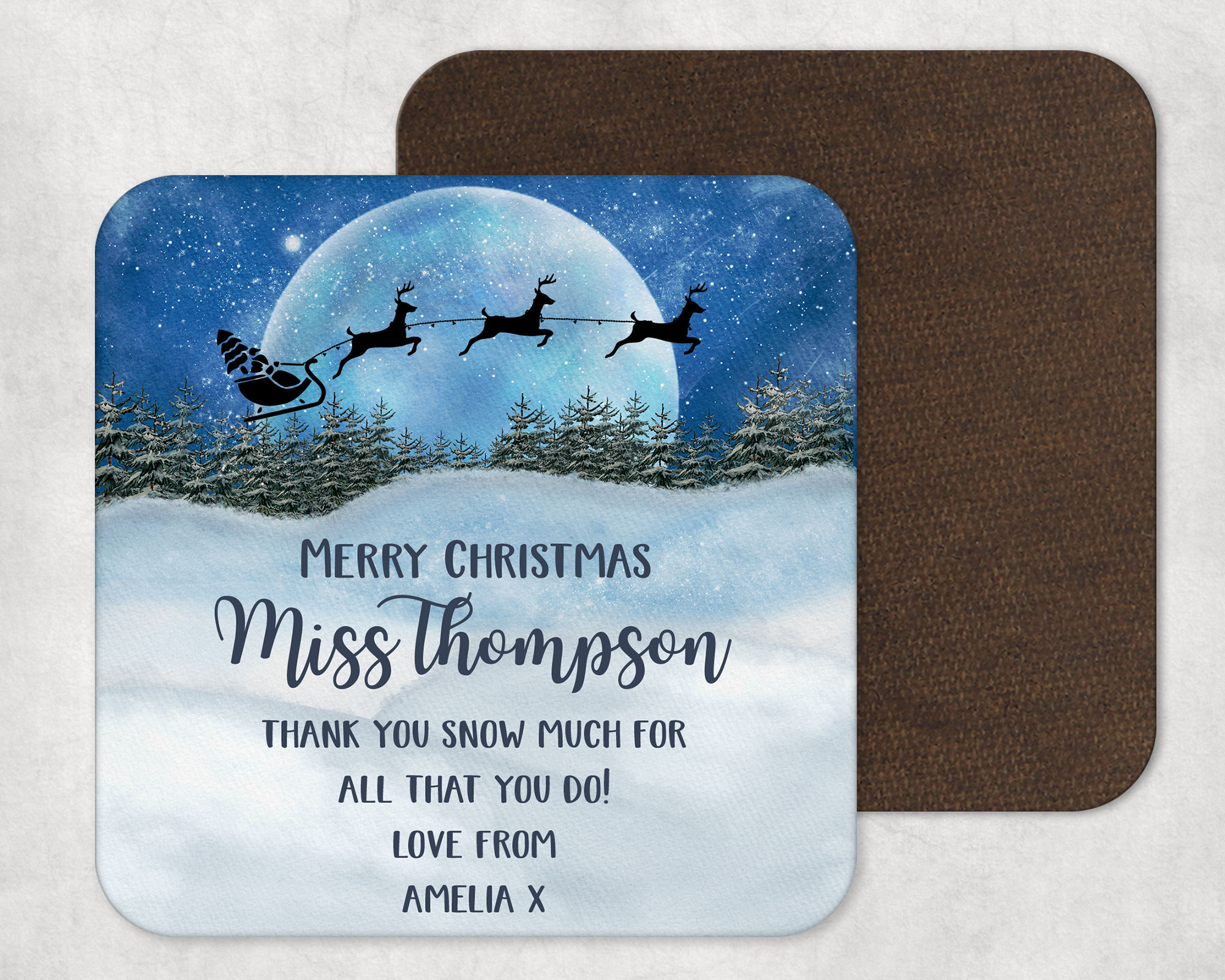 Snow Much Teacher coaster