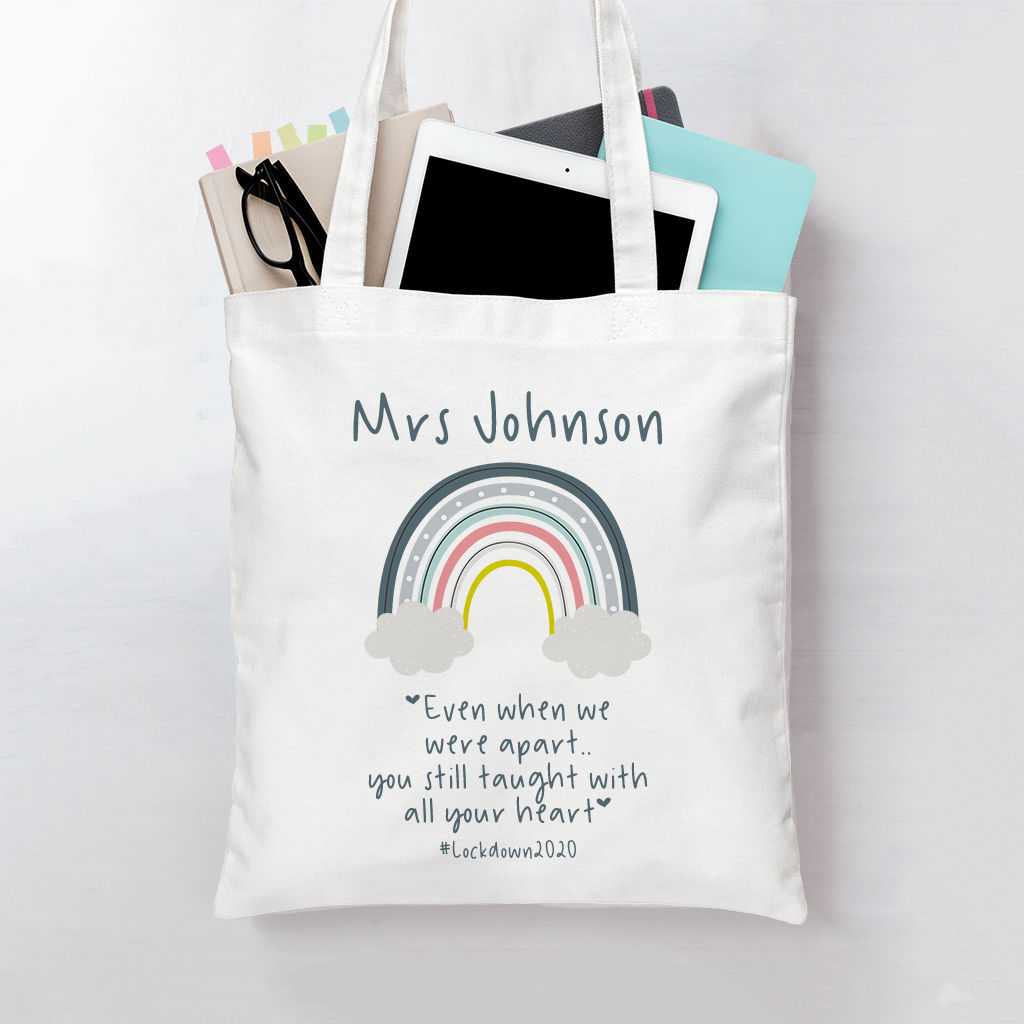 Even when we were apart teacher tote bag