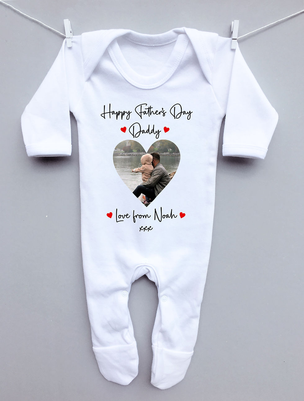 Happy Father's Day photo sleepsuit