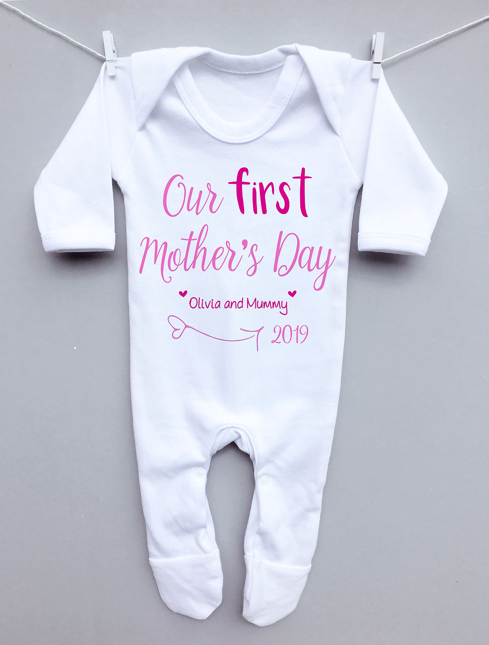 Our first Mother's Day sleepsuit