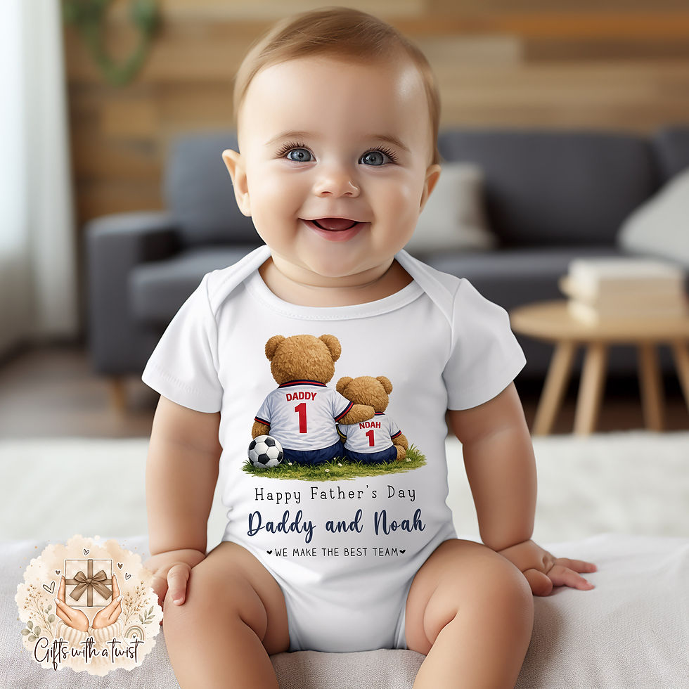 Thumbnail: Father's Day football bears bodysuit