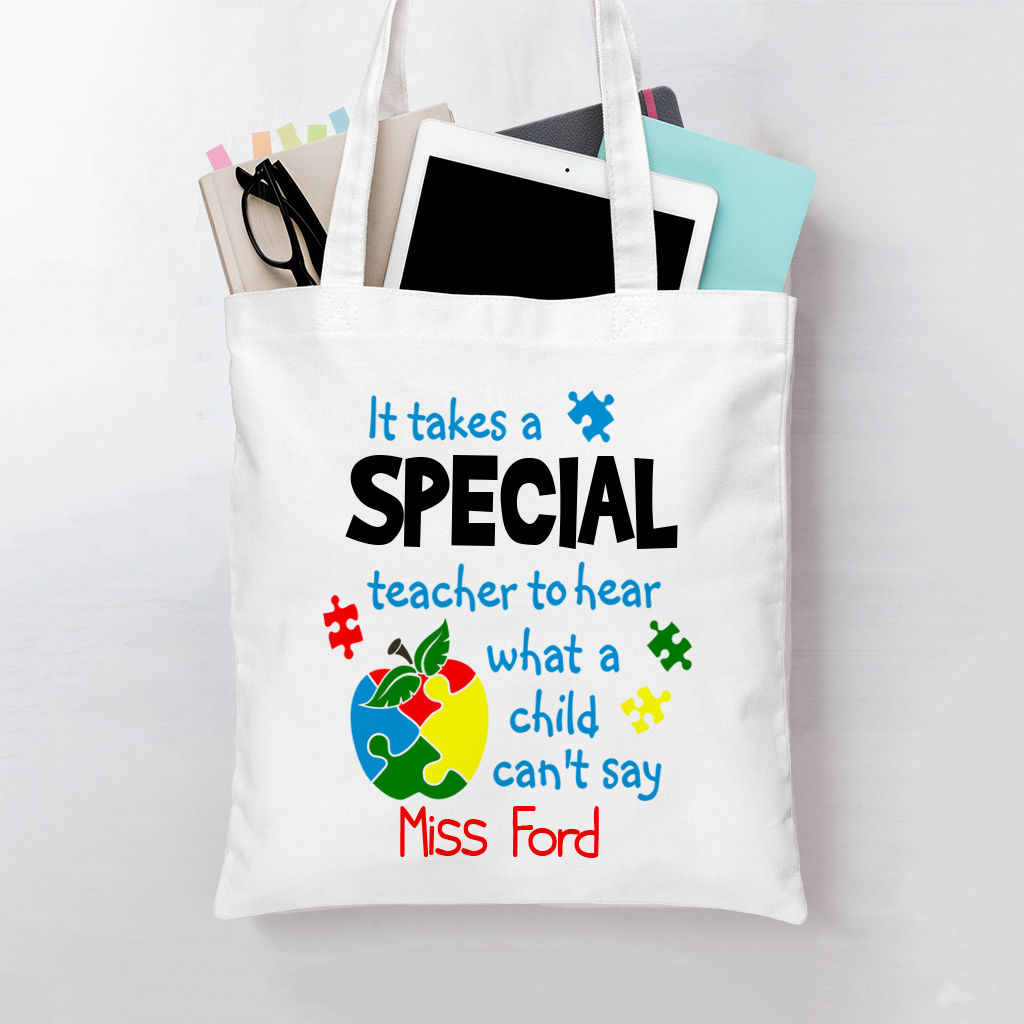Autism Special Teacher quote bag