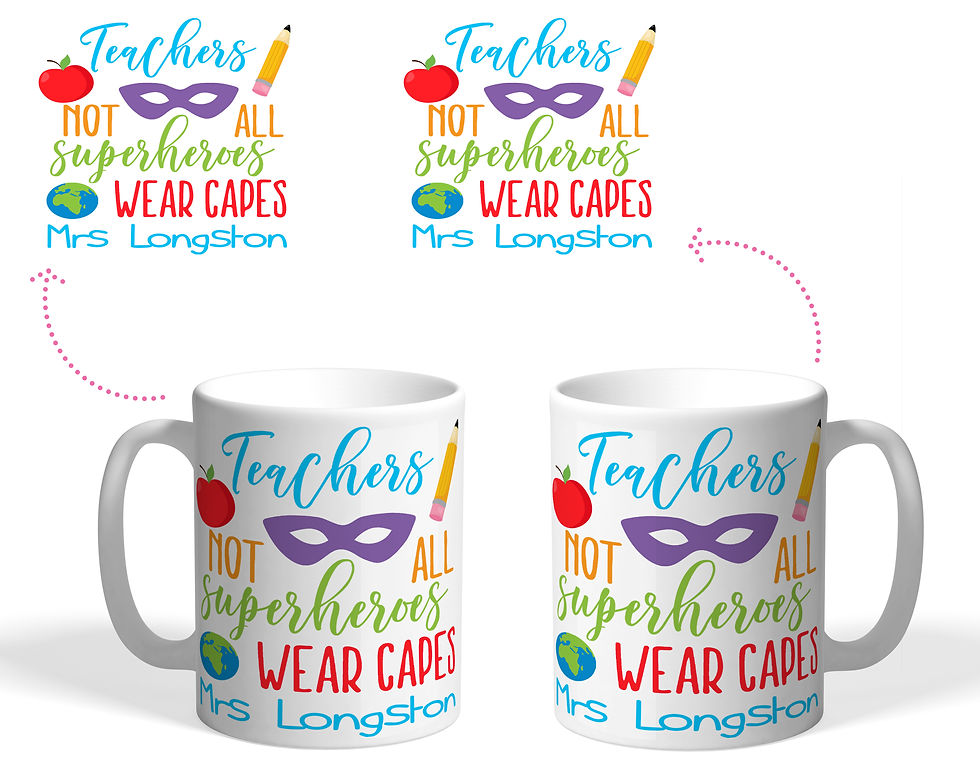 Not all superheroes wear capes teacher mug