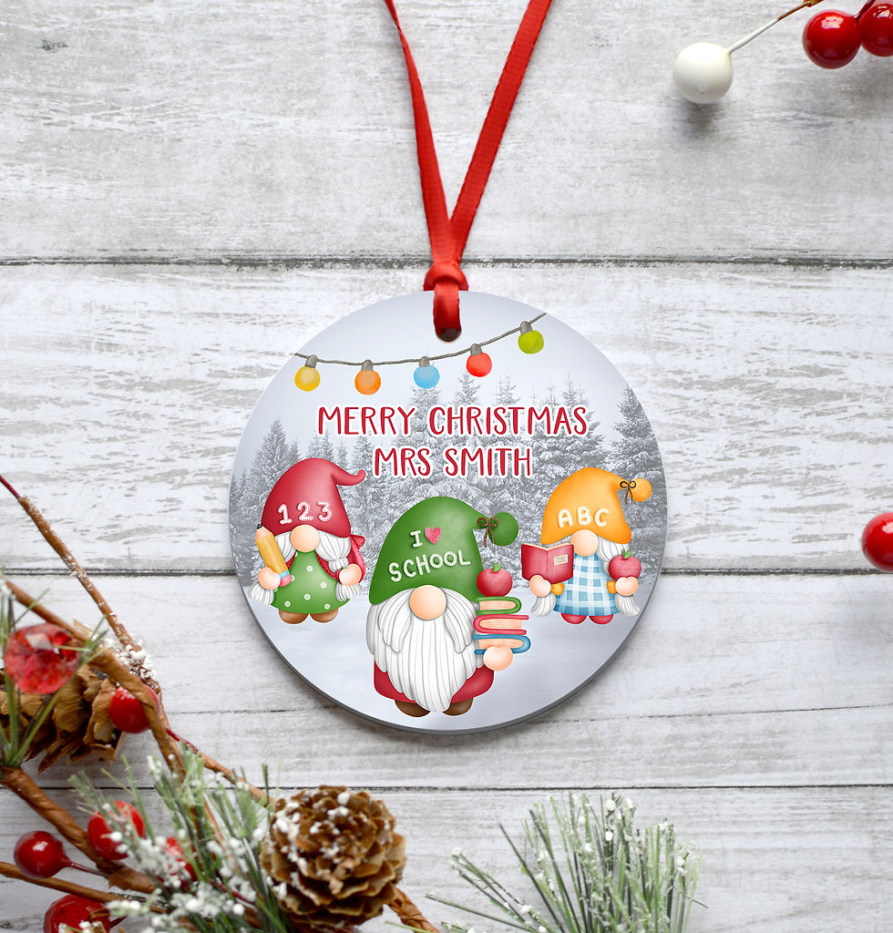 Teacher School Gnomes Bauble