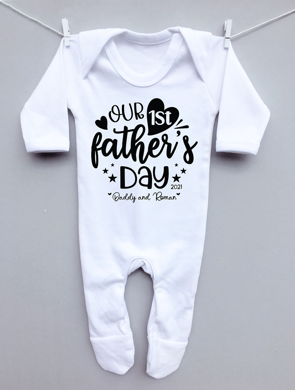 Our 1st Father's Day unisex sleepsuit