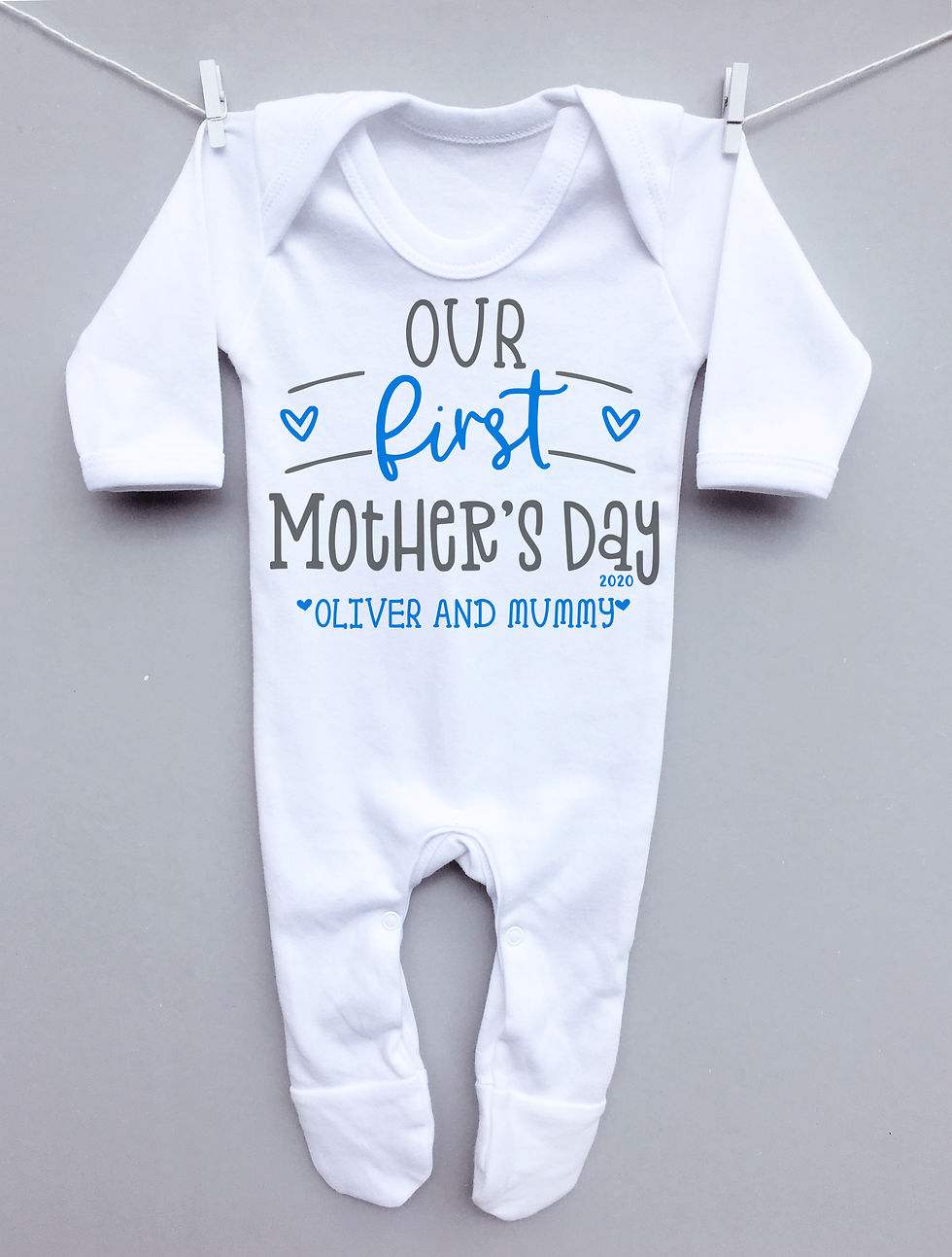 Our first Mother's Day heart sleepsuit