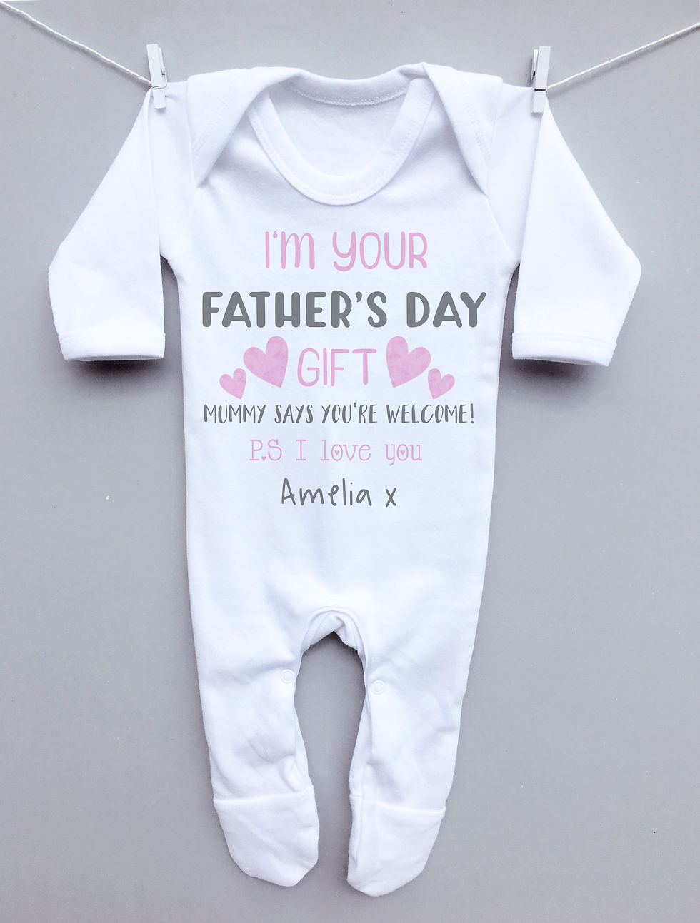I'm your Father's Day gift sleepsuit