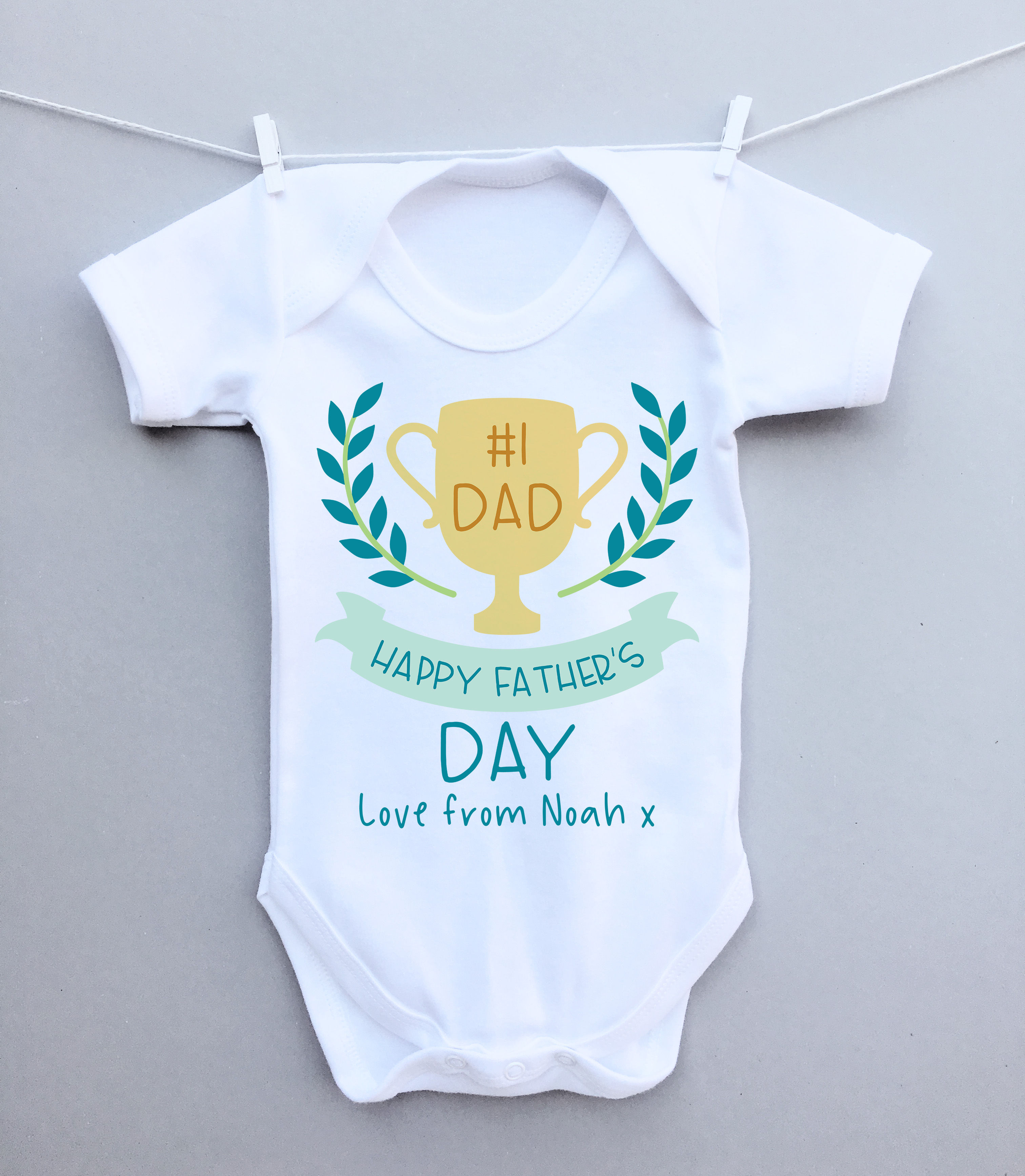 #1 Dad Father's Day bodysuit