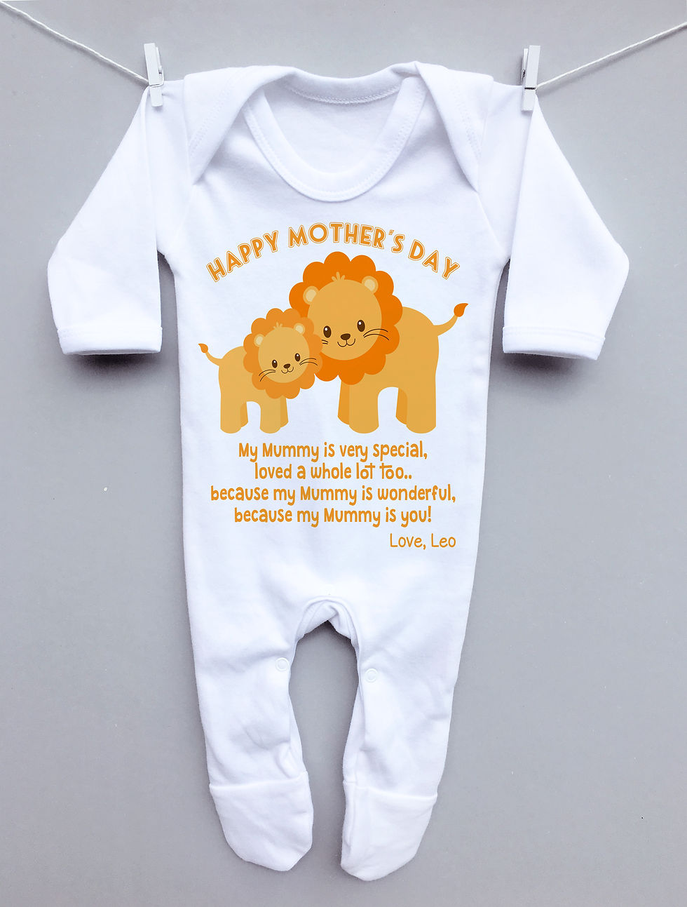 Lion Mother's Day sleepsuit