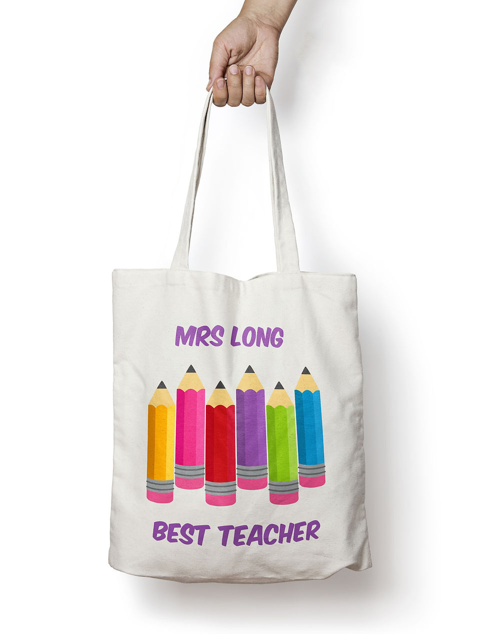 Coloured pencils best teacher tote bag