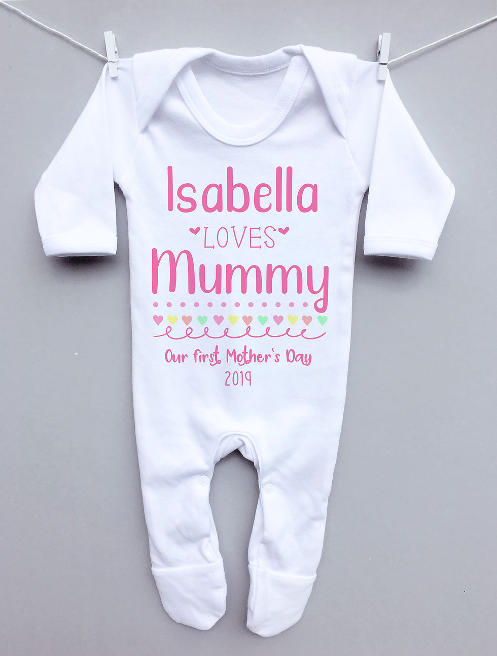 Mothers Day loves Mummy sleepsuit