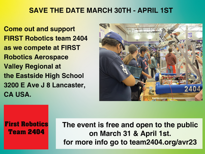 You are invited to come see us at the Aerospace Valley Regional