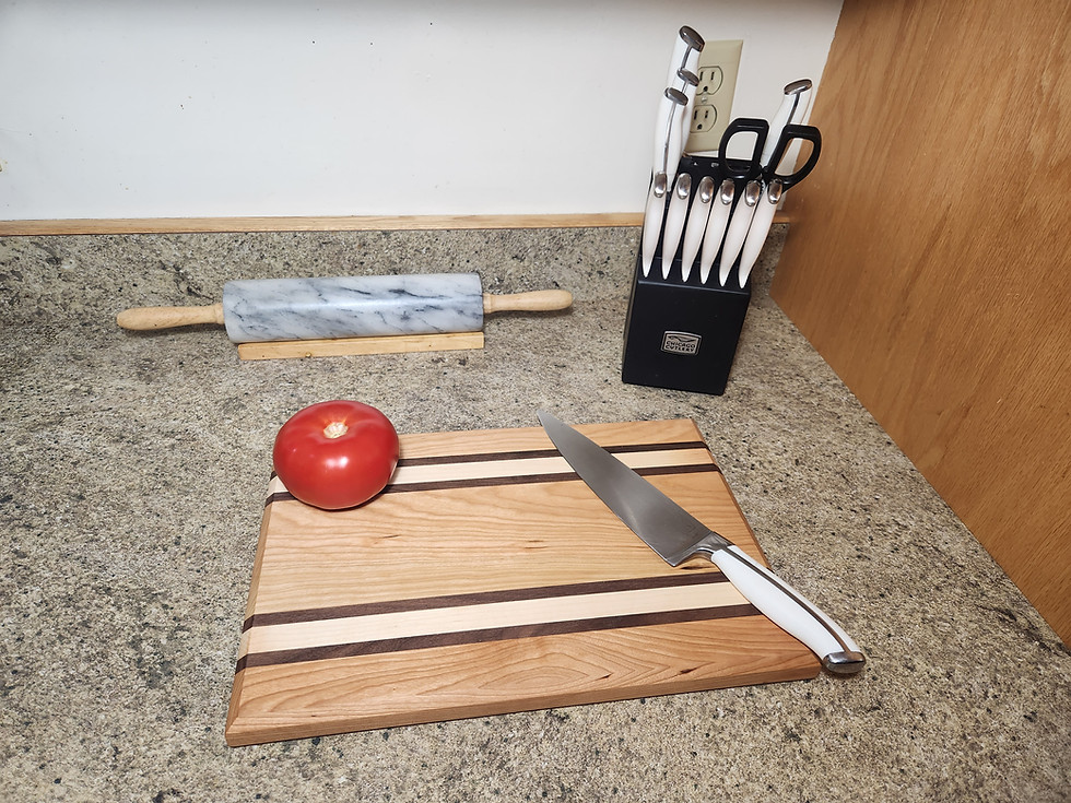 Thumbnail: Cherry with Walnut/Maple Stripes Set