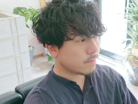【守口】メンズサロン×黒髪マッシュ系パーマ