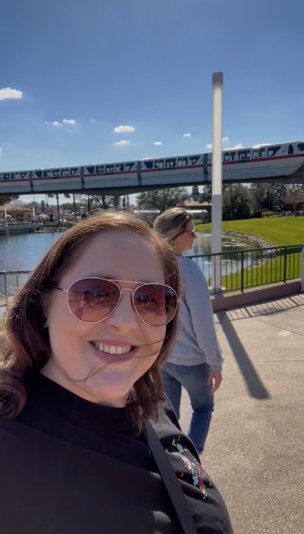 Veronica Loftin, Fairytale Journeys Travel with the Disney Monorail going through Epcot.