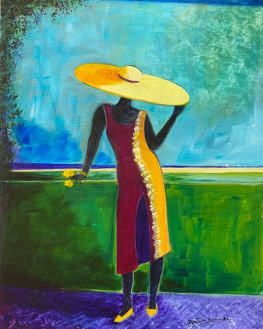 ZOE with a yellow hat
