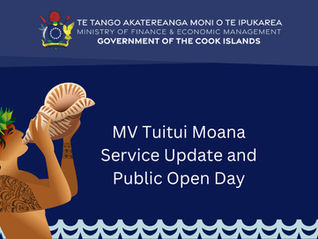 MV Tuitui Moana Service Update and Public Open Day