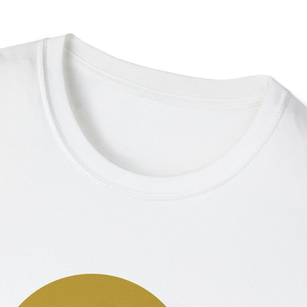 Thumbnail: Always Employed Unisex Softstyle T-Shirt Gold White Hired by Heaven