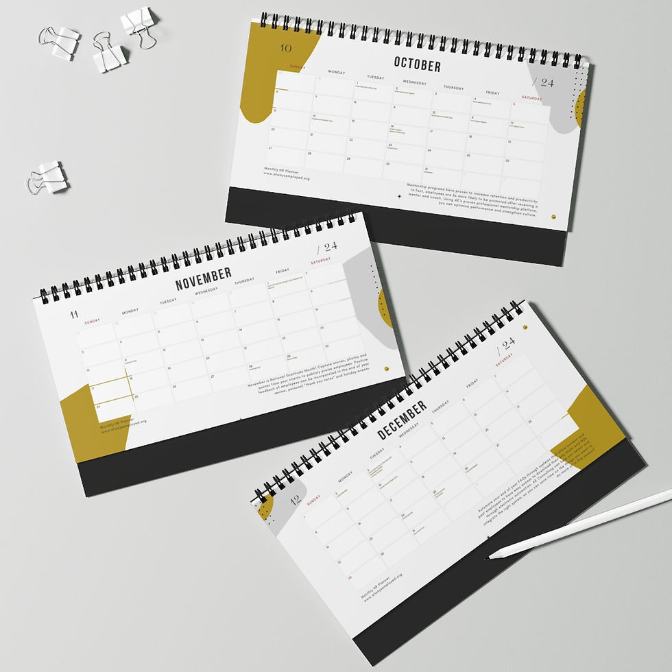 Thumbnail: Human Resources HR Calendar 2024 Desk Calendar Office Calendar Physical Calendar