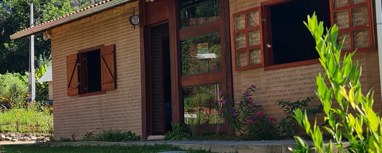 Entrada da Cabana Lua em detalhe.