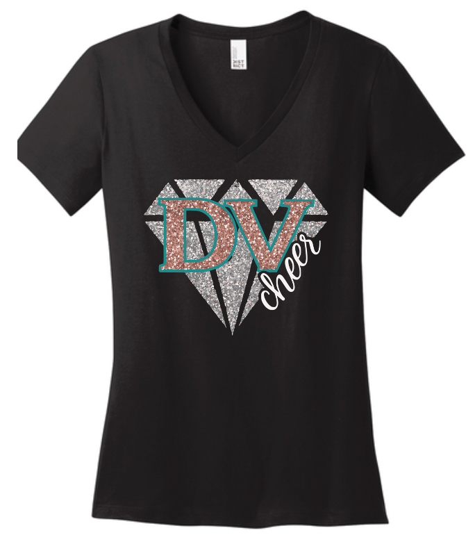 Glitter V-Neck Tee