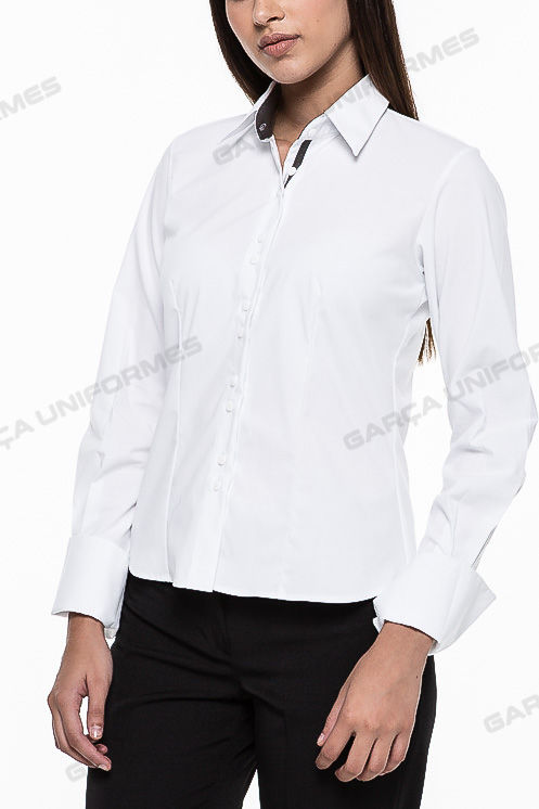 Miniatura: 250500 - BLUSA SOCIAL MANGA LONGA PUNHO DOBRADO
