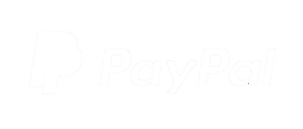 Logotipo do PayPal em branco sobre fundo preto.