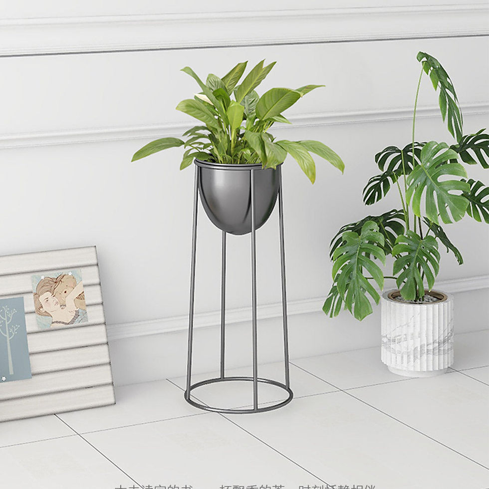Thumbnail: SOGA 70cm Round Wire Metal Flower Pot Stand with Black Flowerpot Holder Rack Dis