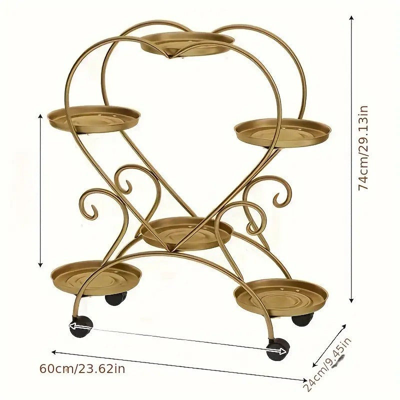 Thumbnail: Heart Shape Metal Plant Stand Hanging Shelf