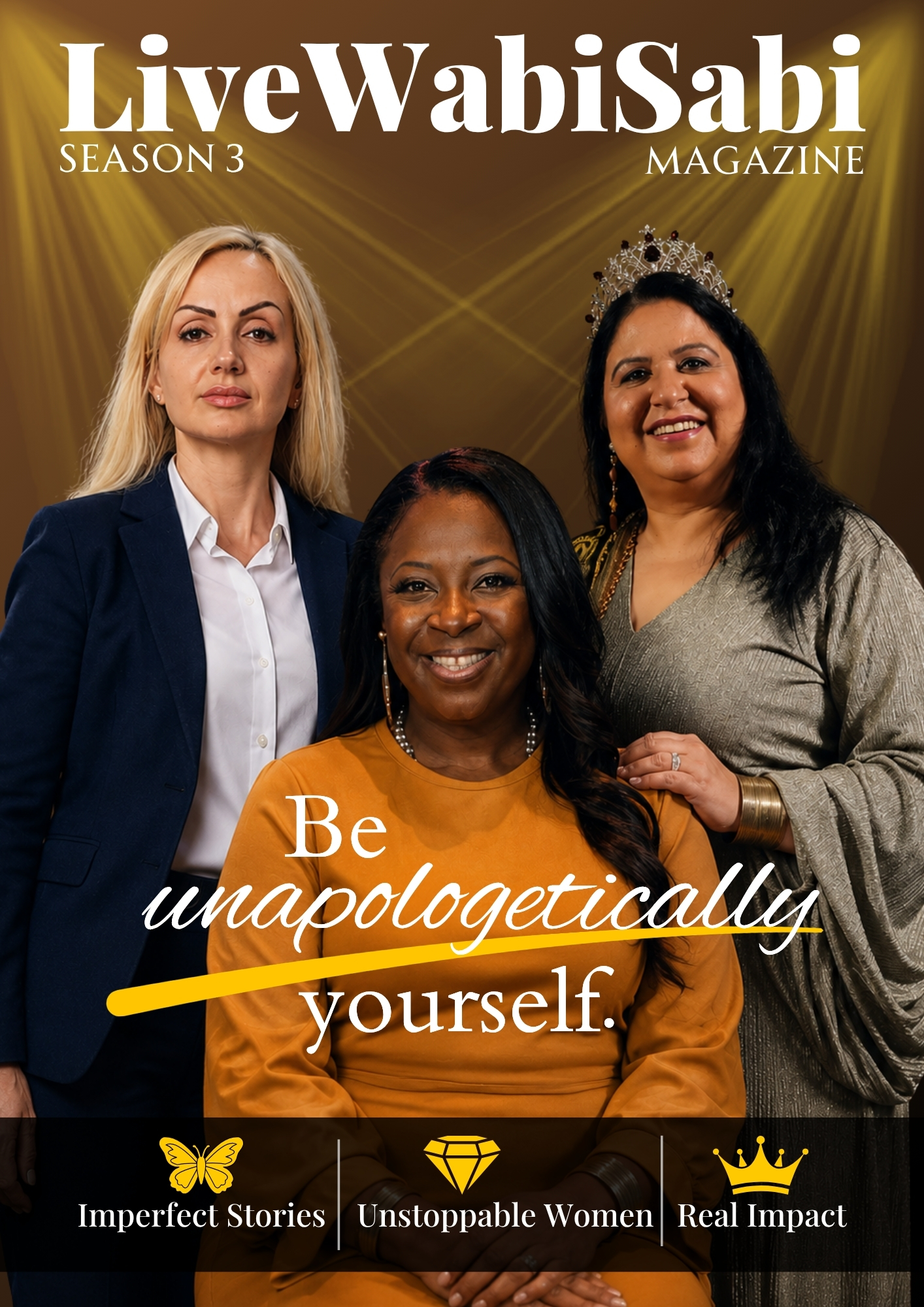 Live Wabi Sabi Magazine — Season 3: Unfiltered. Unscripted. Unforgettable. — cover