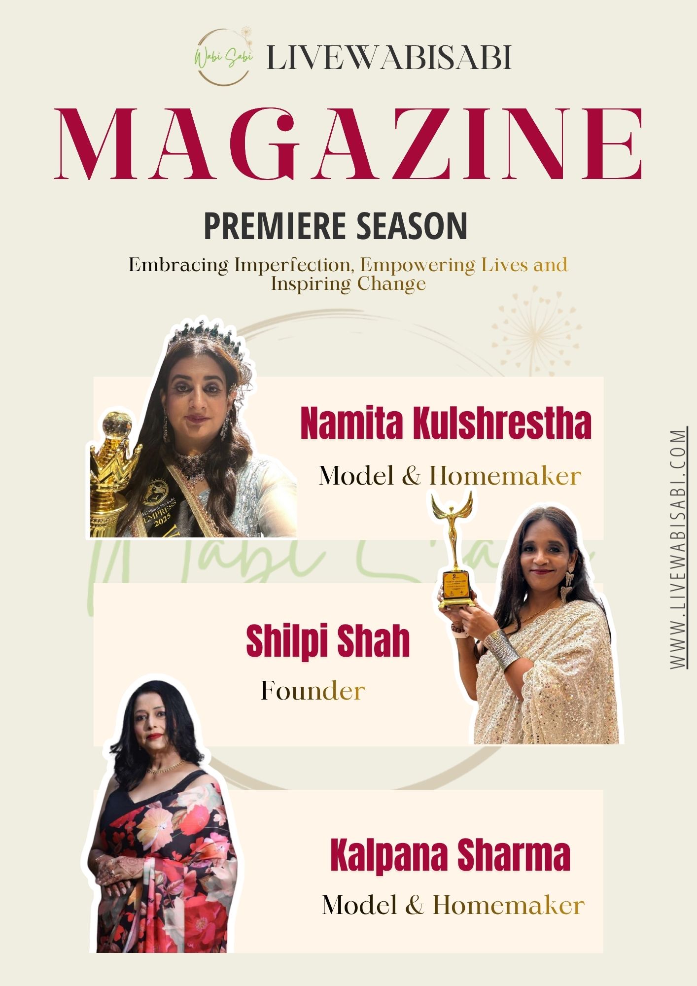 LiveWabiSabi Magazine – Premiere Season: The Beauty of Becoming Real — cover