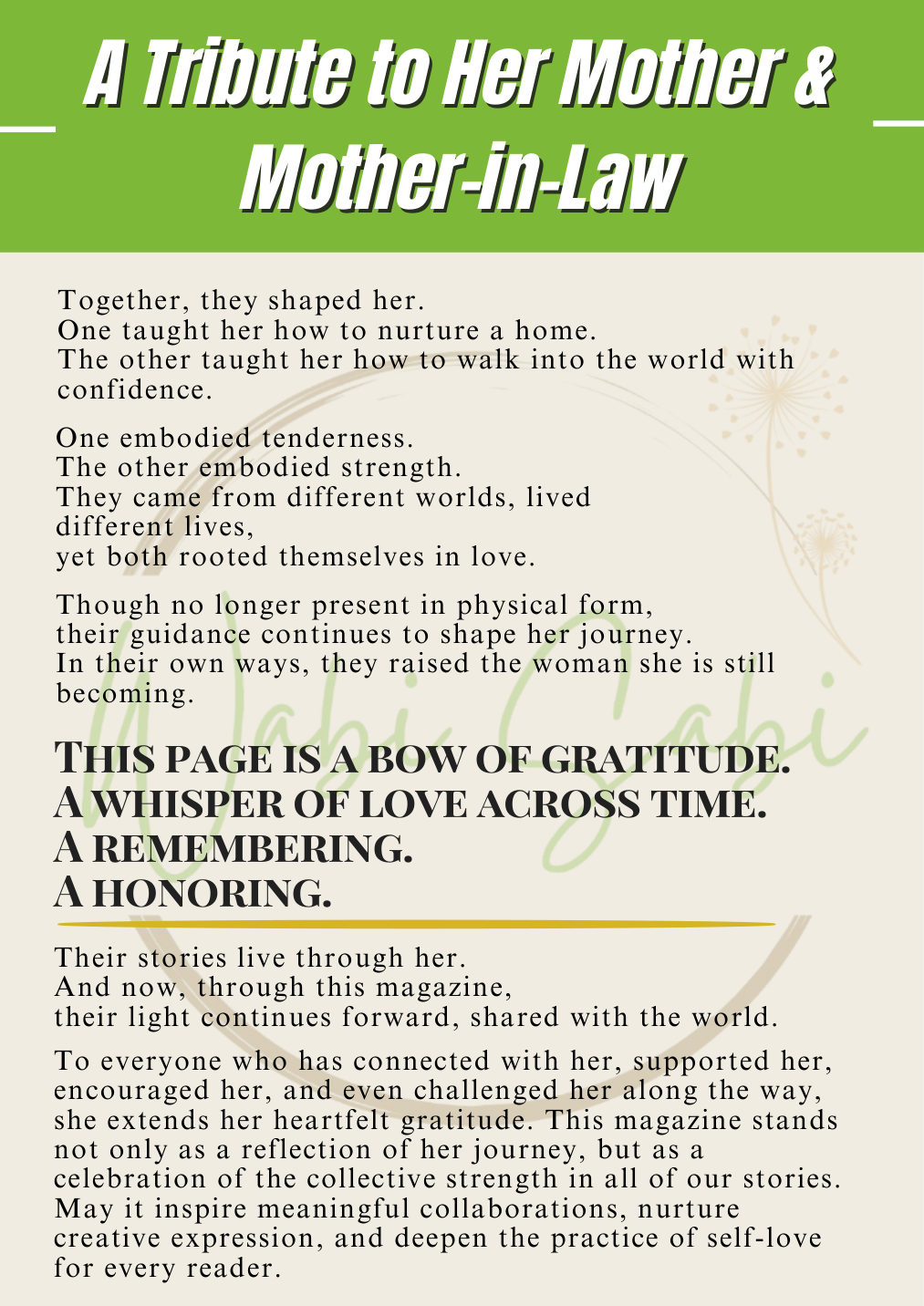 LiveWabiSabi Magazine – Premiere Season: The Beauty of Becoming Real — page 21