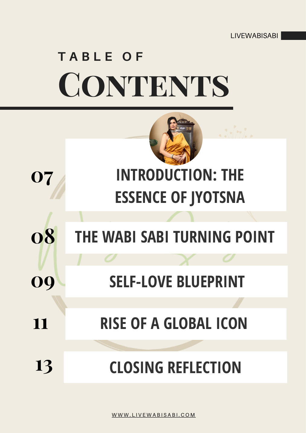 LiveWabiSabi Spotlight Edition: Jyotsna Rao Bakshy – A Journey of Grace, Healing & Reinvention — page 6