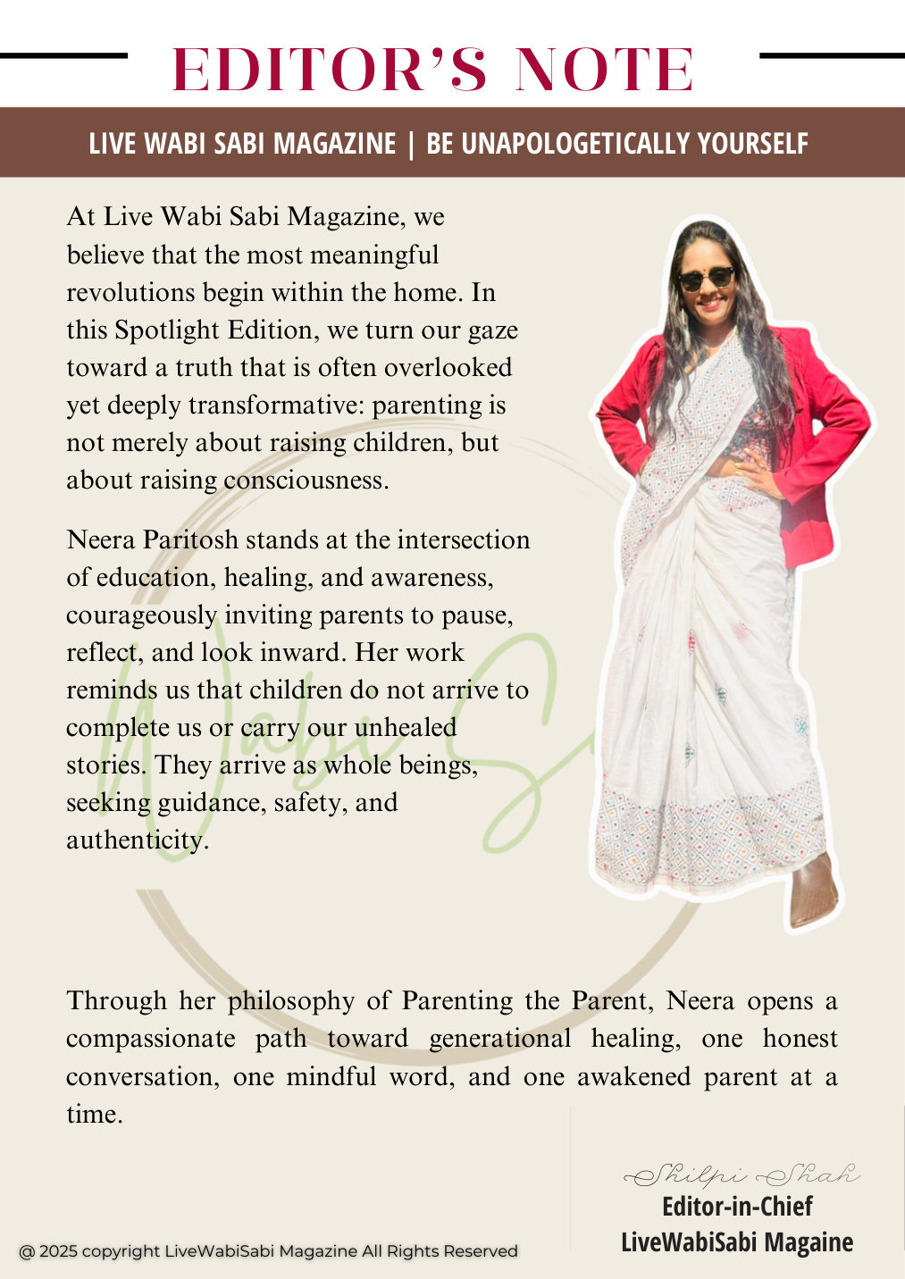 LiveWabiSabi Spotlight Edition: Neera Paritosh – Parenting the Parent — page 2