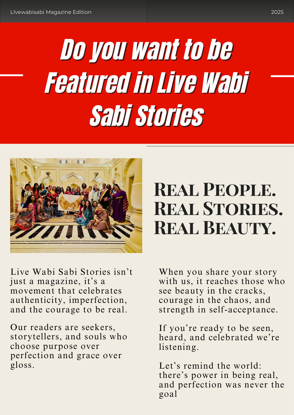 LiveWabiSabi Magazine – Premiere Season: The Beauty of Becoming Real — page 22