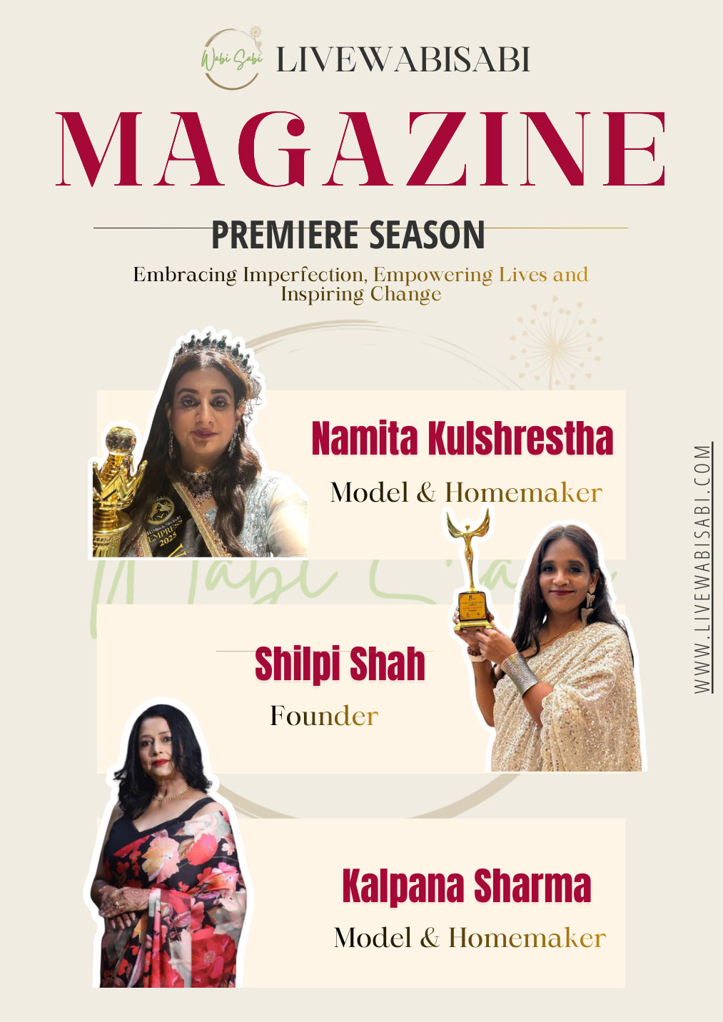 LiveWabiSabi Magazine – Premiere Season: The Beauty of Becoming Real — page 1