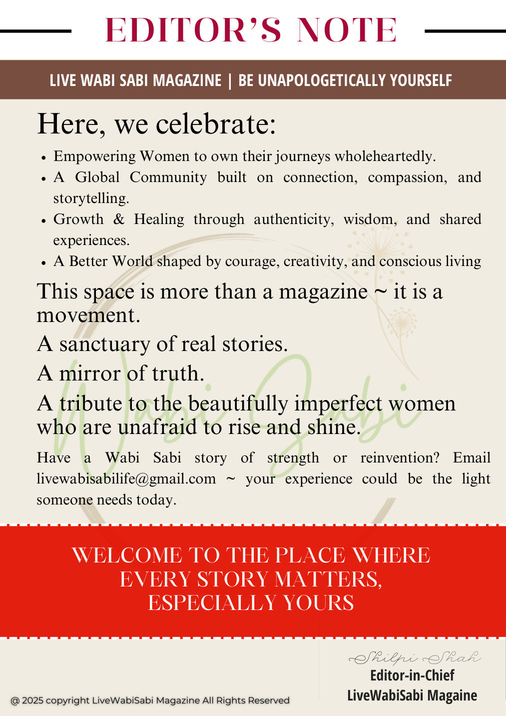 LiveWabiSabi Spotlight Edition: Jyotsna Rao Bakshy – A Journey of Grace, Healing & Reinvention — page 4