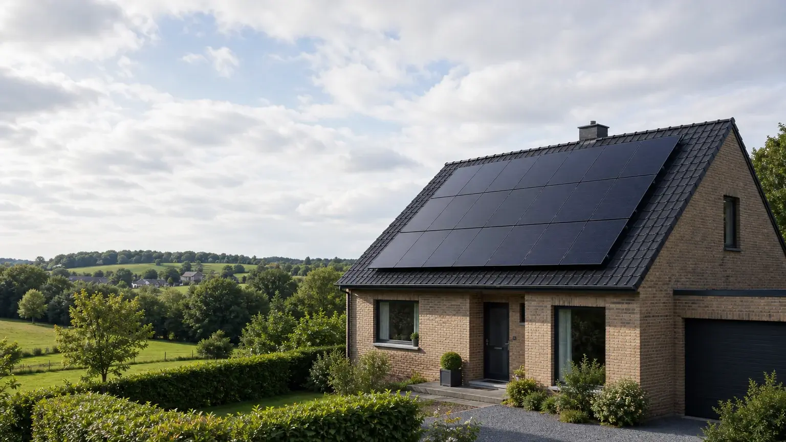 Installation photovoltaïque sur une maison en Wallonie