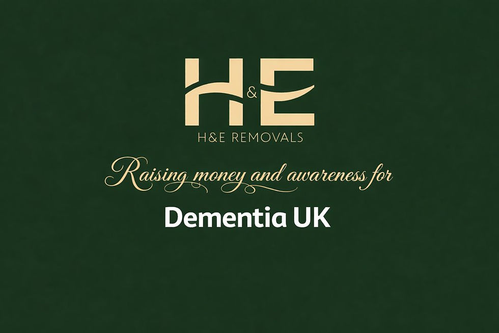 H&E Removals – Raising Money and Awareness for Dementia UK