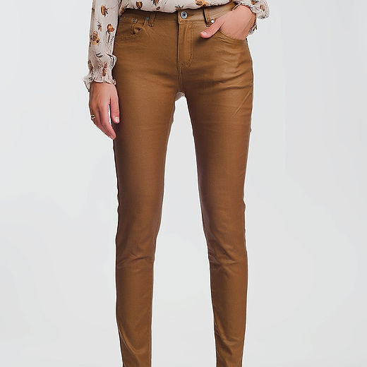 Darla Coated Skinny Pants | ZeeT Apparel