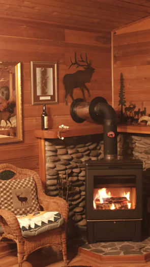 Wood stove at the Welch Cabin