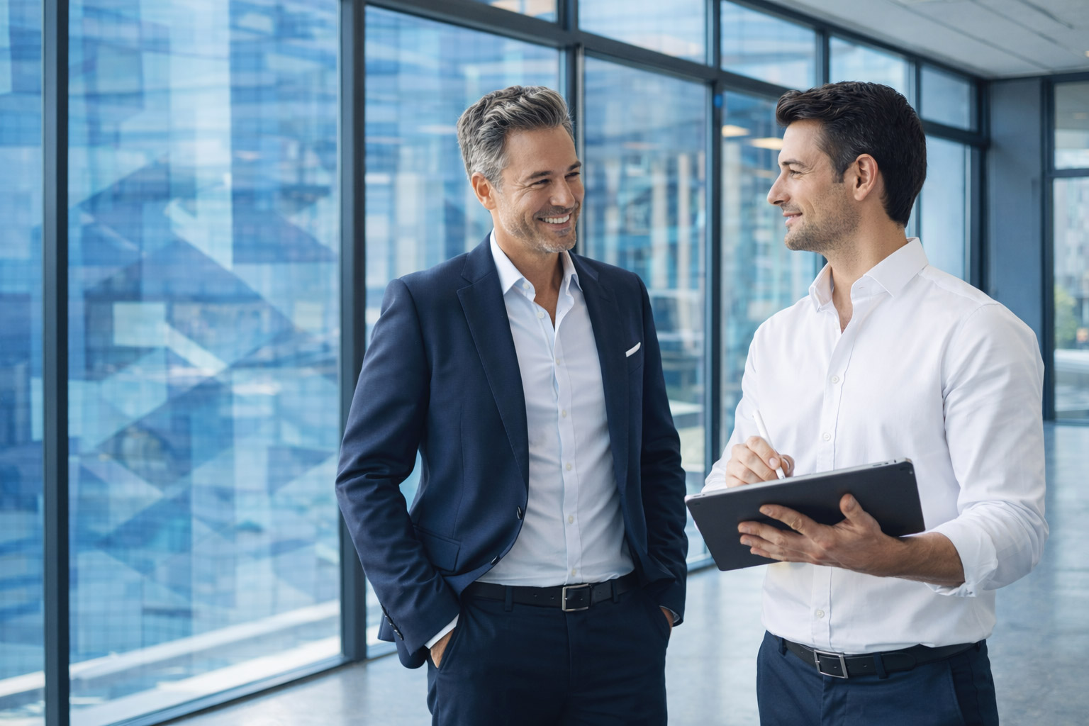 Strategic discussion between executives