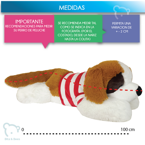 PERRO SAN BERNARDO DE PELUCHE METRO Bits Bees Peluches
