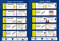 Programme des vacances d'été
