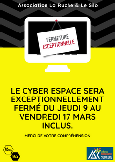 Fermeture du cyber espace du 09 au 17 mars